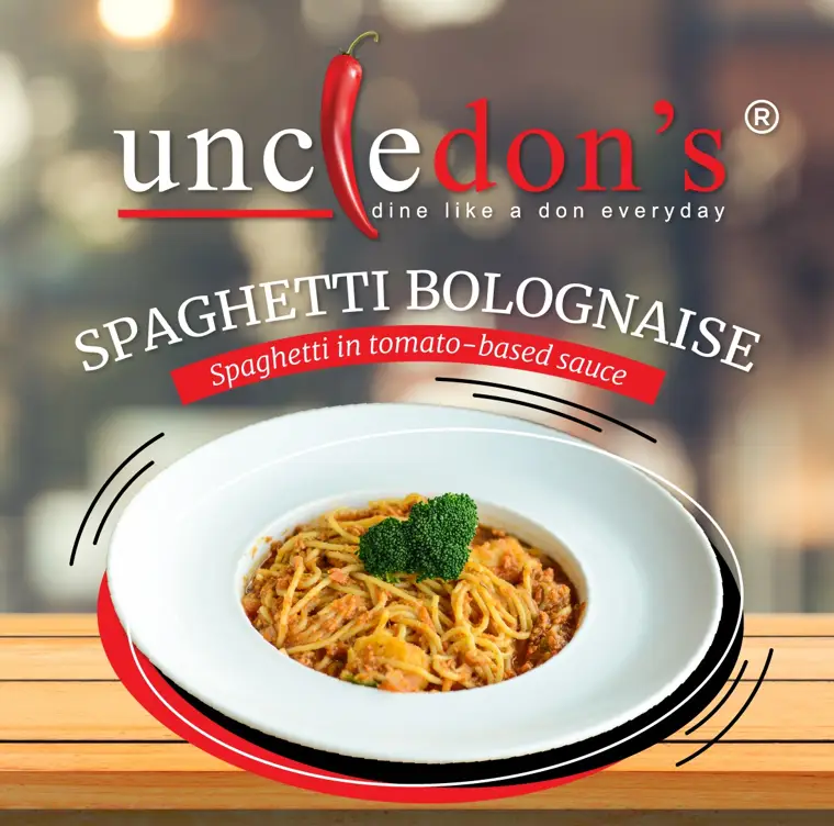 UNCLE DON’S MENU OF PASTA PRICES