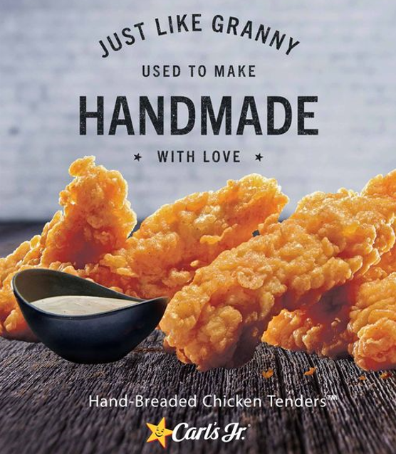 CARLS JR HAND-BREADED CHICKEN UPDATED MENU