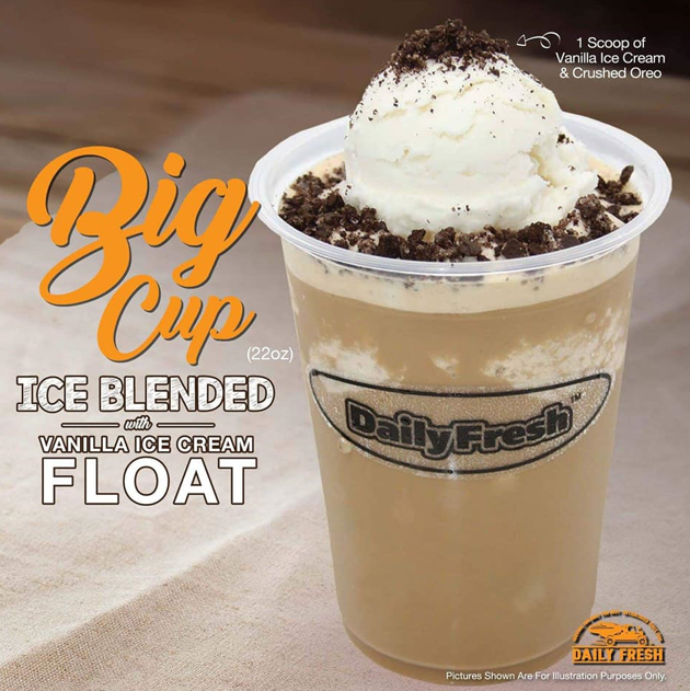 DAILY FRESH MENU OF ICED BLENDED WITH PRICES