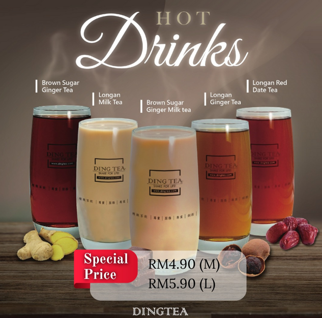 DING TEA HOT DRINKS WITH LATEST PRICES