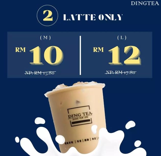 DING TEA LATTE WITH MENU & PRICES