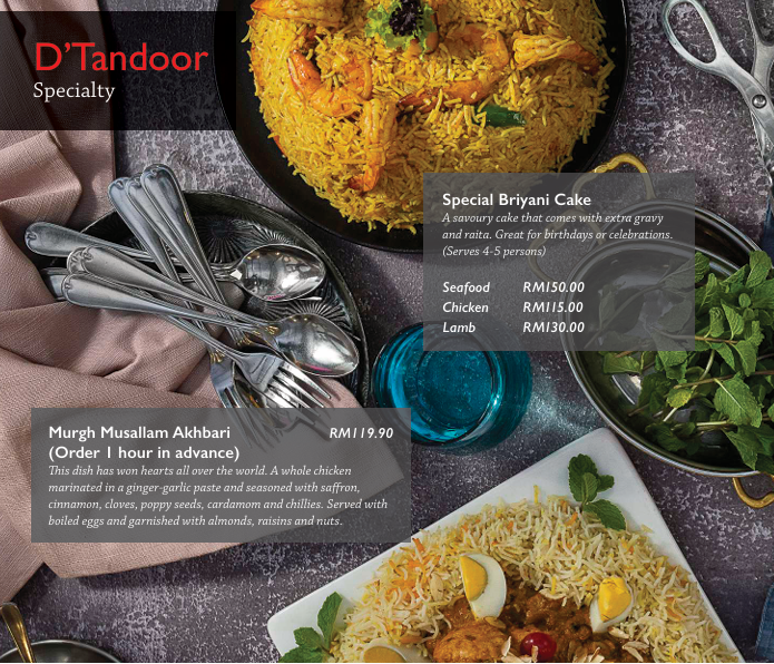 D’TANDOOR SPECIAL MENU WITH PRICES