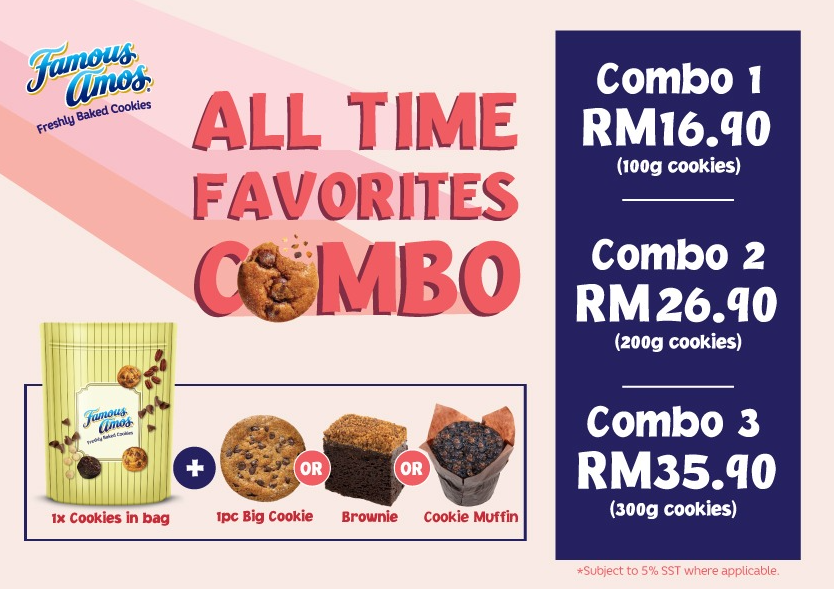 FAMOUS AMOS MALAYSIA MENU OF BROWNIES