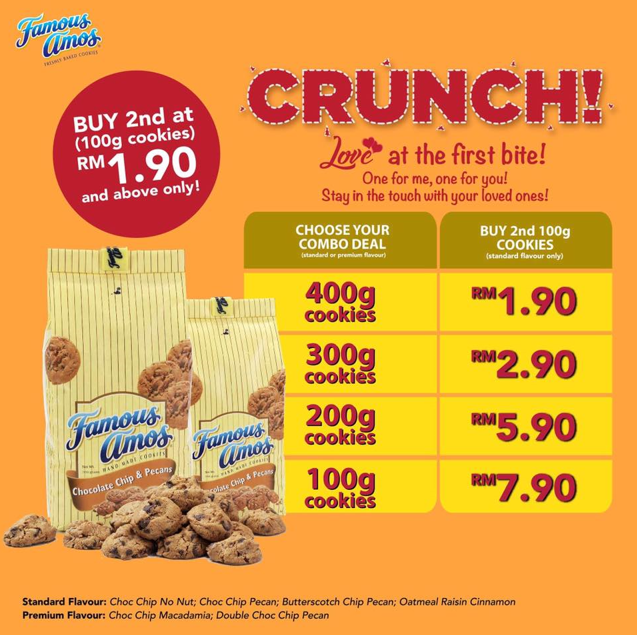 Famous Amos Menu Malaysia & Updated Prices 2024