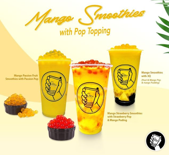 GTEA MENU OF MANGO SMOOTHIE SERIES PRICES