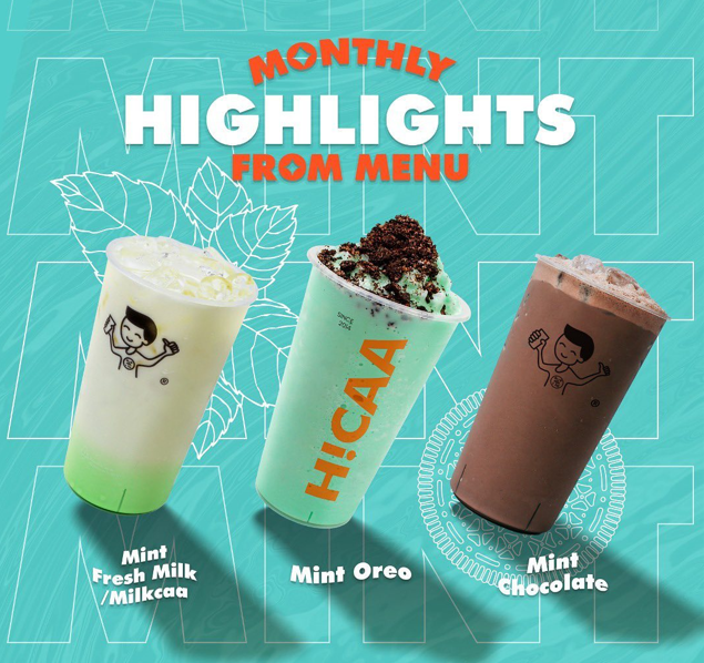 HICAA MILK TEA & FRESH MILK WITIH PRICES