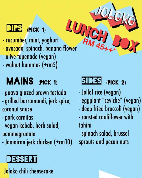 Joloko Menu Malaysia & Updated Prices 2024