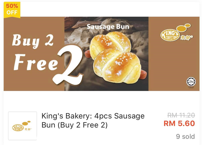 KING’S BAKERY BUNS WITH PRICES