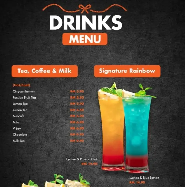 SHELL OUT BEVERAGES ITEMS WITH PRICES