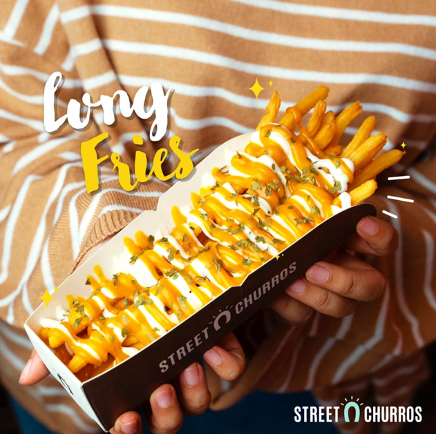 STREE CHURROS MENU OF LONG FRIES WITH PRICES