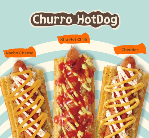 STREET CHURROS HOTDOG WITH MENU & PRICES