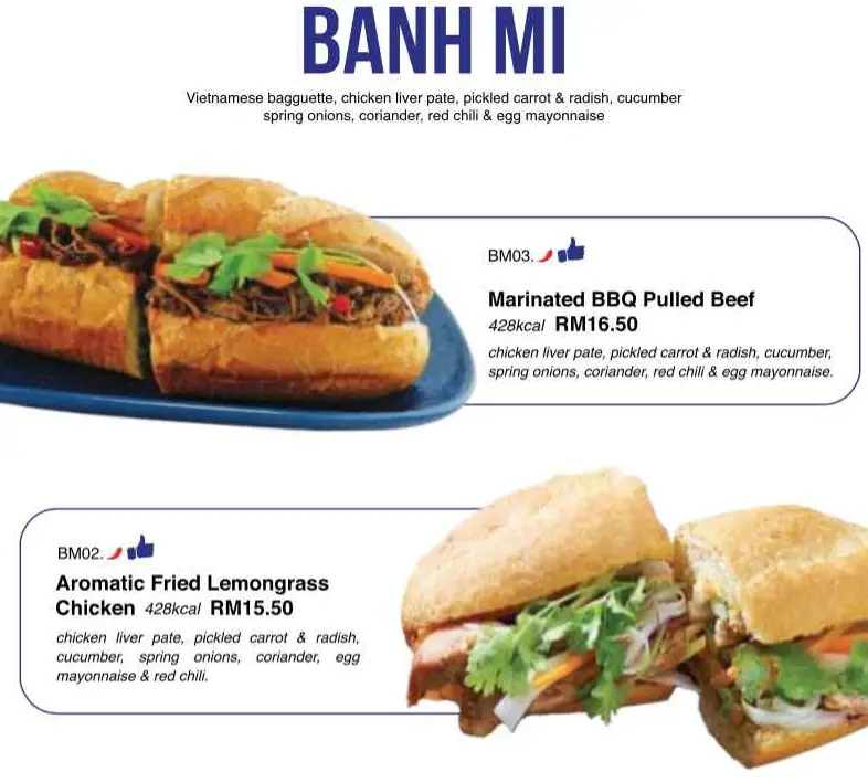 SUPER SAIGON PRICES OF BANH MI MENU