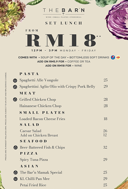 The Barn Menu Malaysia & Updated Prices 2024