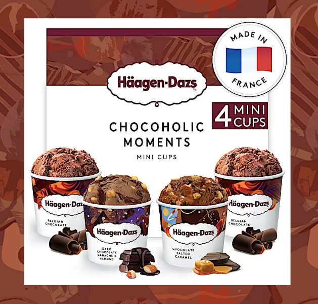 HAAGEN DAZ MINI CUPS WITH PRICES