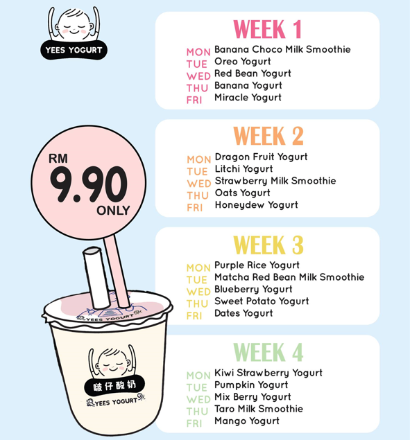 YEES Yogurt Menu Malaysia & Updated Prices 2024